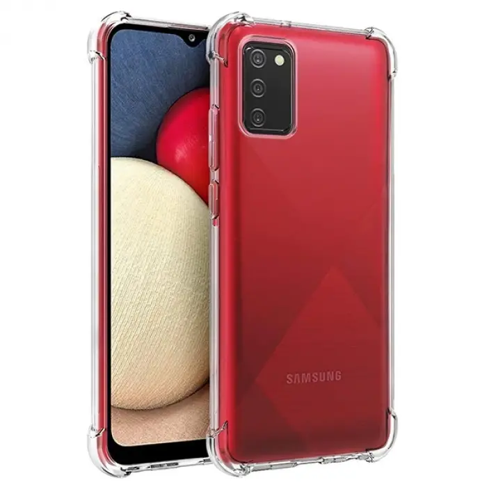 SM Galaxy A02S - M02S Anti-Drop Shockproof Darbe Emici Silikon Kılıf-(5775)