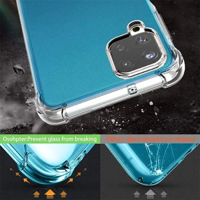 SM Galaxy A12 - M12 Anti-Drop Shockproof Darbe Emici Silikon Kılıf-(5775)