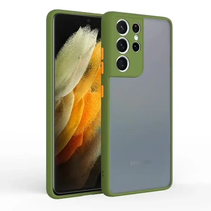 SM Galaxy S21 Ultra Ultra Kamera Korumalı Premium Silikon Kılıf-(5775)