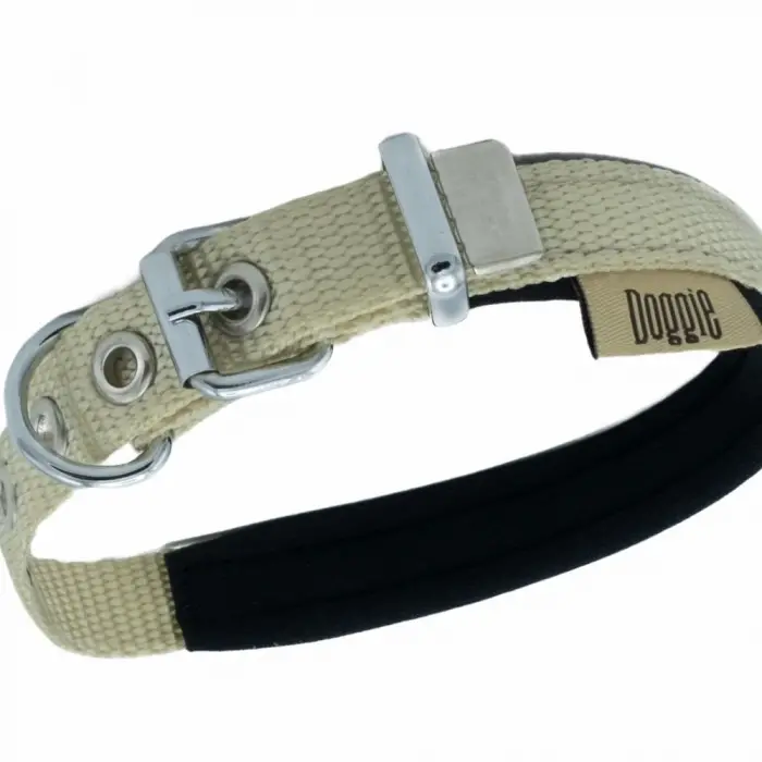 Softlu Köpek Boyun Tasması 1,5 cm x 30 cm Haki