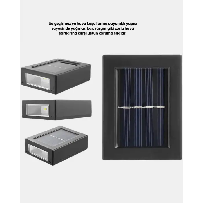 Solar Dış Mekan Aplik Su Geçirmez Dayanıklı LED Aydınlatmalı