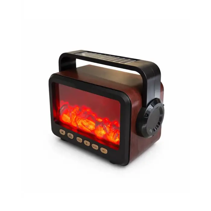 Şömine Efektli Bluetooth Hoparlör FM Radyo USB TF Kart Müzik Çalar