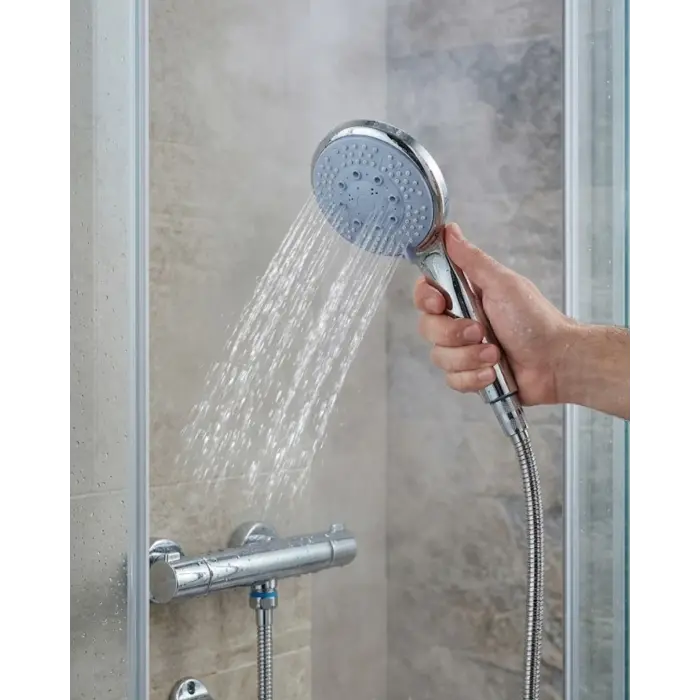 Spiral Hortumlu 4 Kademeli El Duşu Seti Duvar Askılı Banyo Duş Başlığı