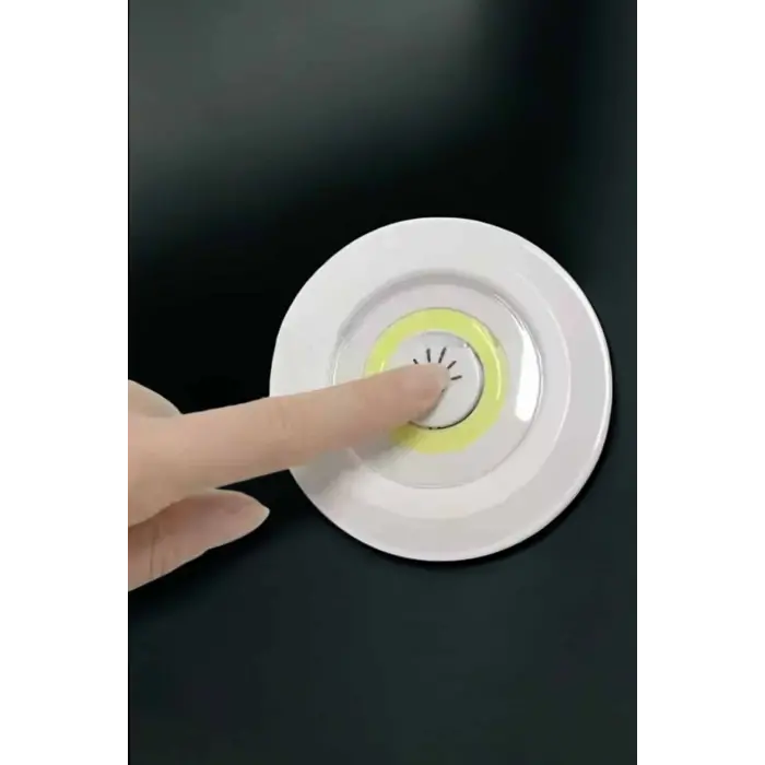 Spot Lamba Led Işık 3lü Uzaktan Kumandalı Pilli Yapışkanlı Kablosuz