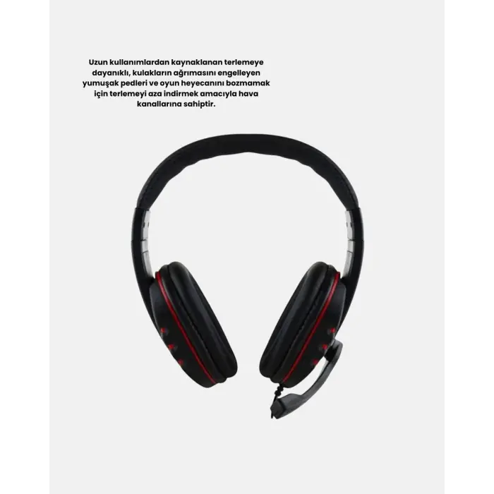 Stereo Ses Destekli Mikrofonlu Gaming Kulaklık – Yumuşak Pedli