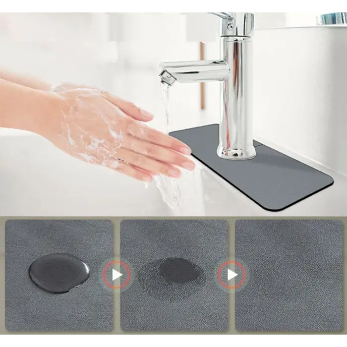 Su Emici Sihirli Mutfak Banyo Musluk Matı Labo Kenar Matı