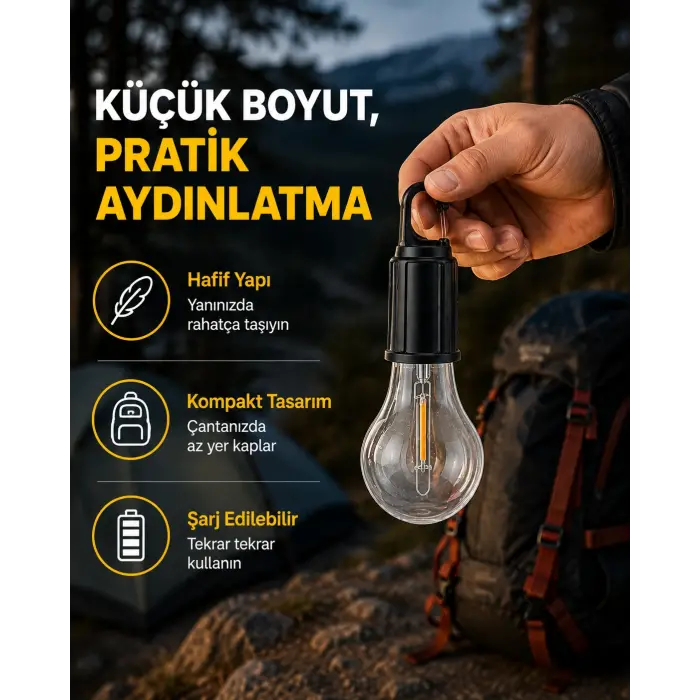 Su Geçirmez Dış Mekan LED Çadır Işığı