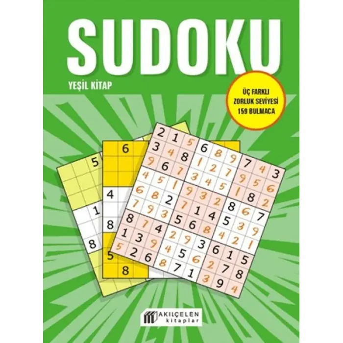 Sudoku Yeşil  - Üç Farklı Zorluk Seviyesi 159 Bulmaca