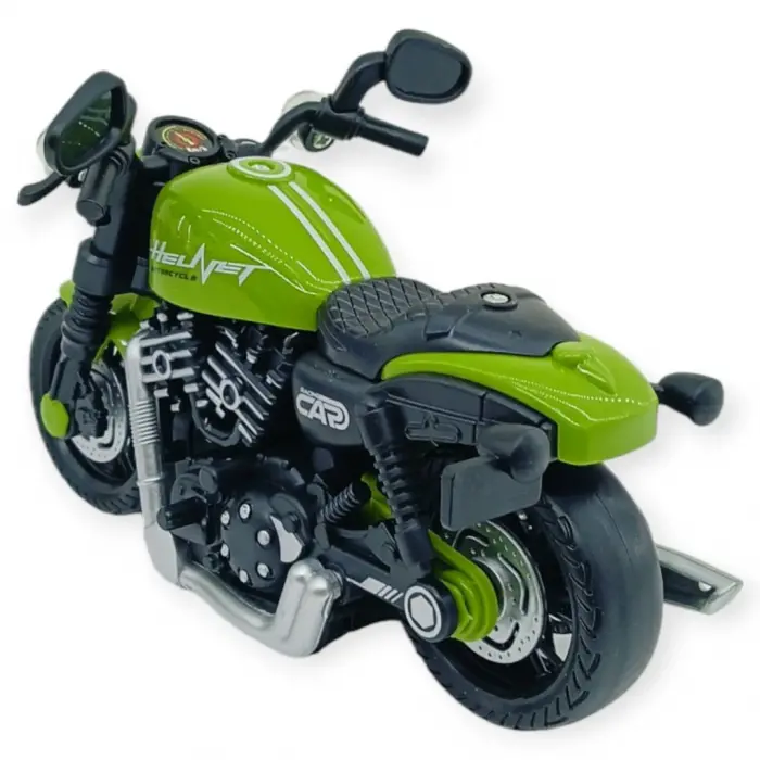 Sürtmeli Işıklı Sesli Chopper Motor Sarı 15cm - 1 ADET
