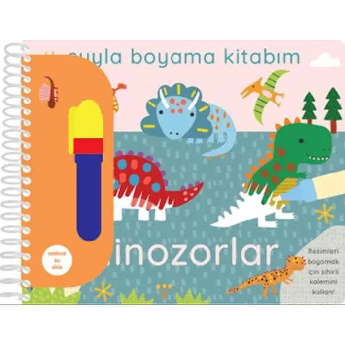 Suyla Boyama Kitabım - Dinozorlar