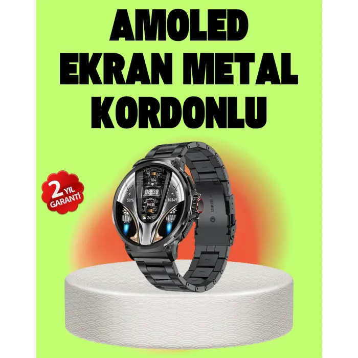 SW80 Akıllı Saat 1.93″ Ultra HD Ekran 700 mAh Batarya 3 Kordon