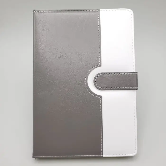 Tarihsiz Ajanda Defter Beyaz Gri Renk