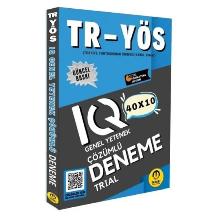 Tasarı TR YÖS IQ 40X10 Çözümlü Deneme