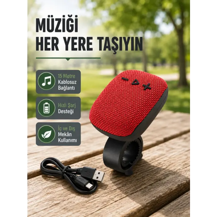 Taşınabilir Bluetooth Hoparlör – 5W Güçlü Ses, TWS ve FM Radyo Özellikli