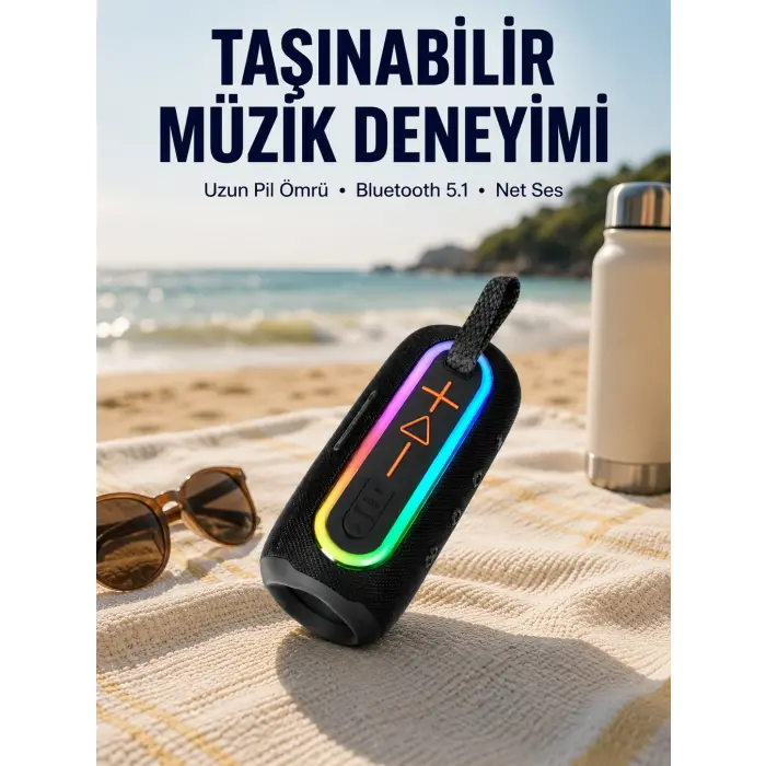 Taşınabilir Bluetooth Hoparlör Kırmızı IP67 Su Geçirmez Yeni Nesil