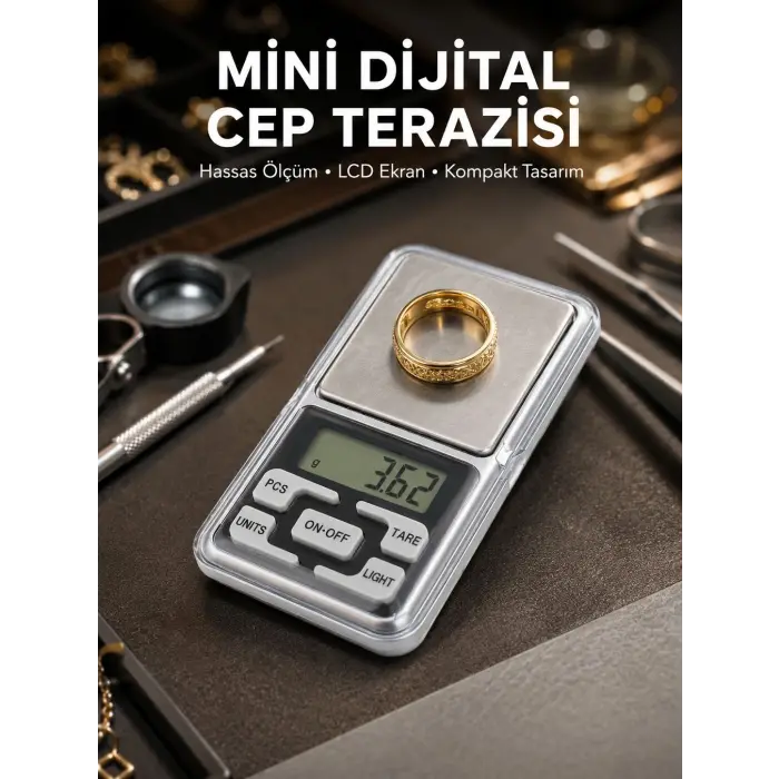 Taşınabilir Dijital Cep Terazisi 5 Ölçüm Birimli Yeni Nesil