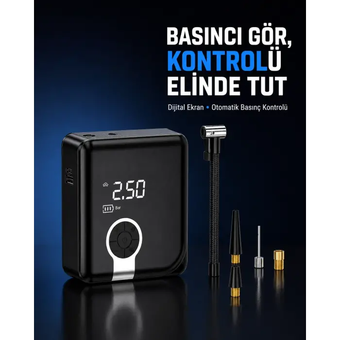 Taşınabilir Diyafram Tip Kompresör Yüksek Basınç Kapasiteli