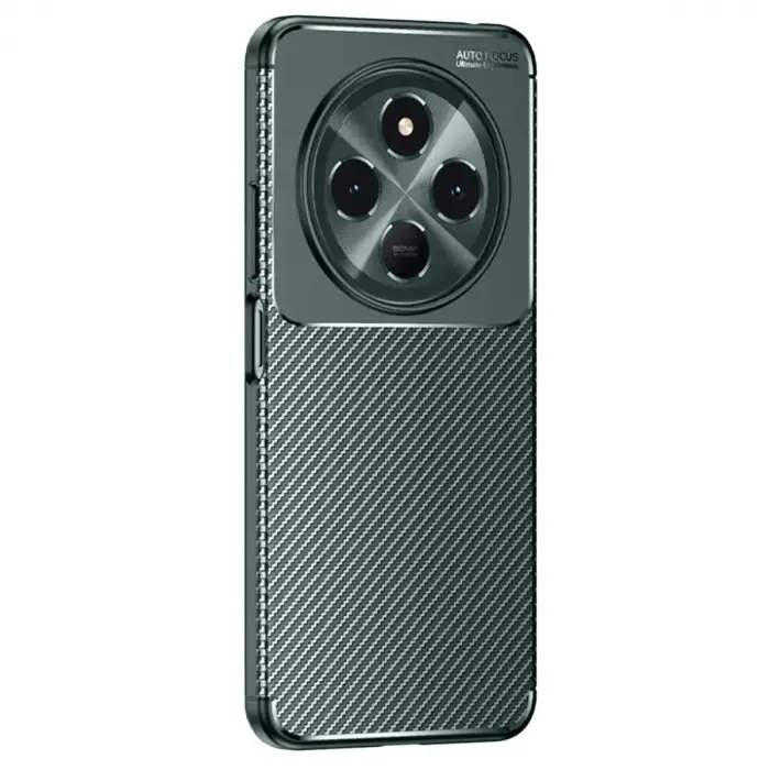 Tecno Spark 30c Kılıf Auto Fus Karbon Kapak - Koyu Yeşil