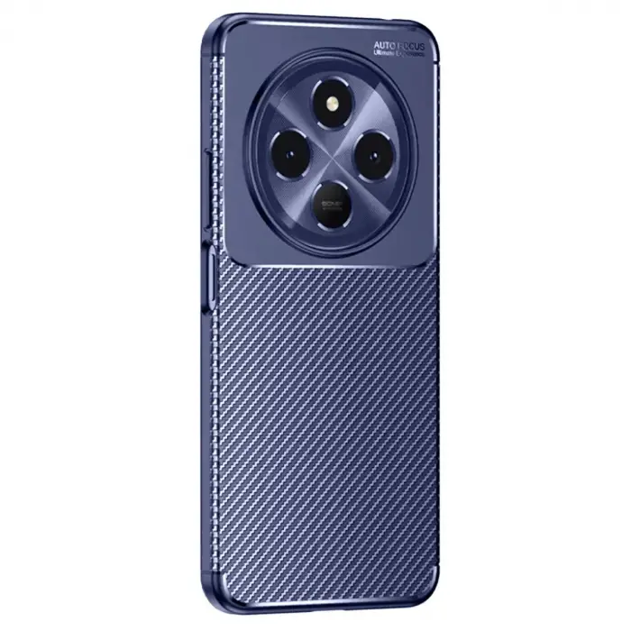Tecno Spark 30c Kılıf Auto Fus Karbon Kapak - Lacivert