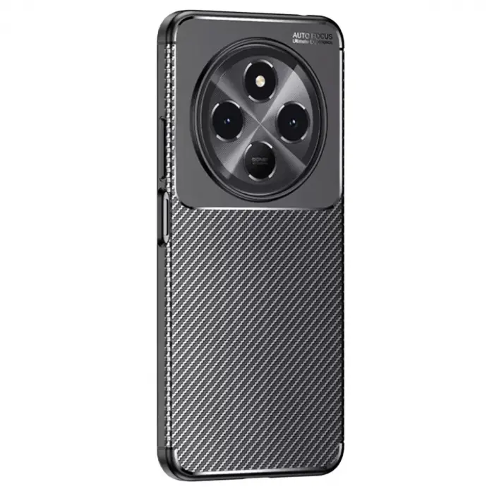 Tecno Spark 30c Kılıf Auto Fus Karbon Kapak - Siyah