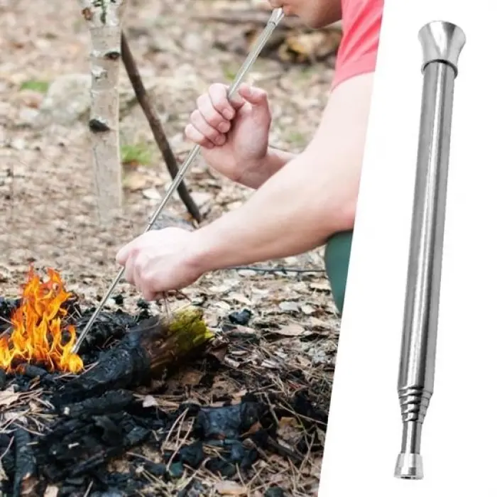 Teleskopik Ateş Başlatıcı Outdoor Üfleme Borusu 63 Cm Bx40