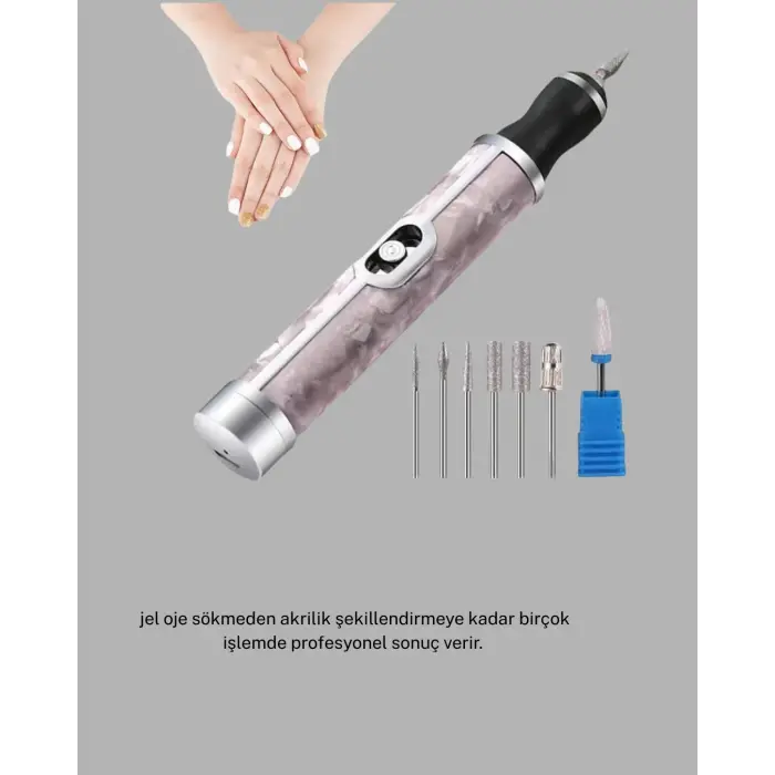 Tırnak Matkabı ve LED Oje Kurutucu 2’li Profesyonel Bakım Seti