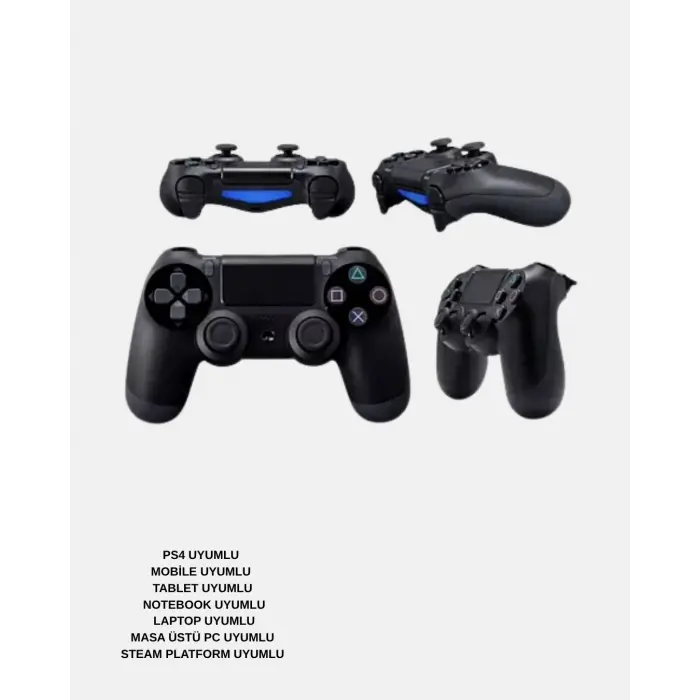 Titreşimli Kablosuz Oyun Kolu – PS4, PC, Mobil, Tablet ve Steam Uyumlu