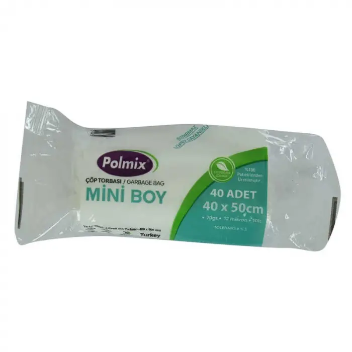 Torbası Mini Boy 40x50Cm 70Gr 12Mikron 10Lt Şeffaf Rulo 40 Adet