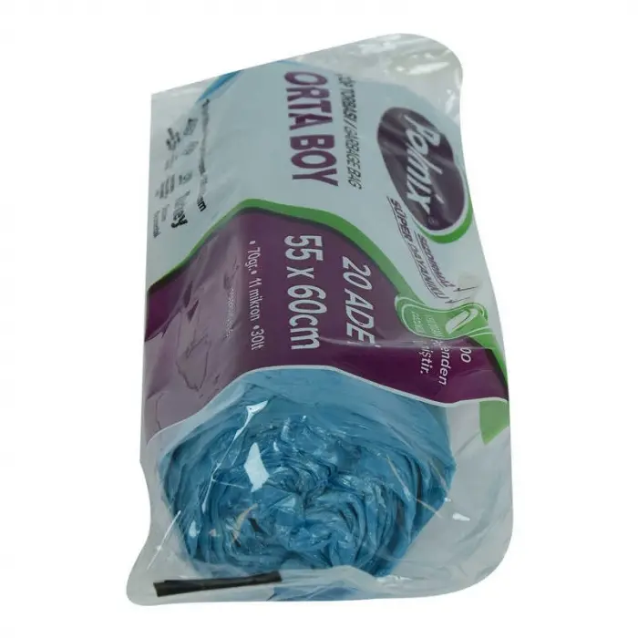 Torbası Orta Boy 55x60Cm 70Gr 11Mikron 30Lt Mi Rulo 20 Adet