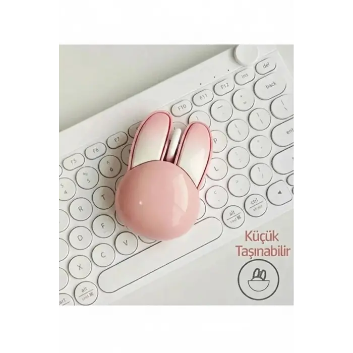 Tşan Figürlü Kablosuz Mouse Pil Dahil Etiket Hediyeli Pembe