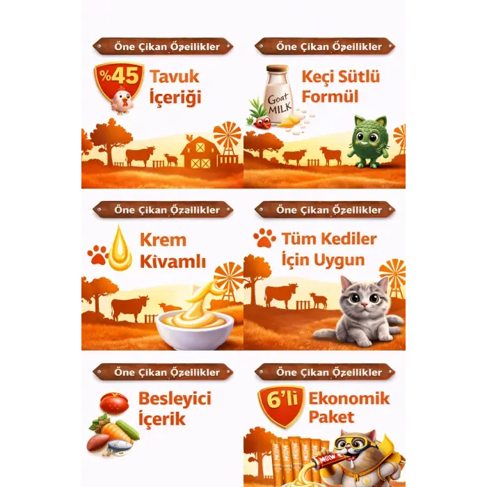 Tuklu Kedi Naneli Keçi Sütlü Kedi a Ödülü 6x12g