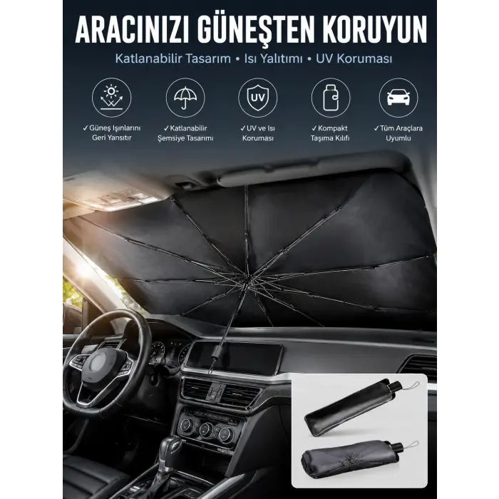 Tüm Araçlar İçin Şemsiye Güneşlik Ön Cama Uygun Özel Kaplama