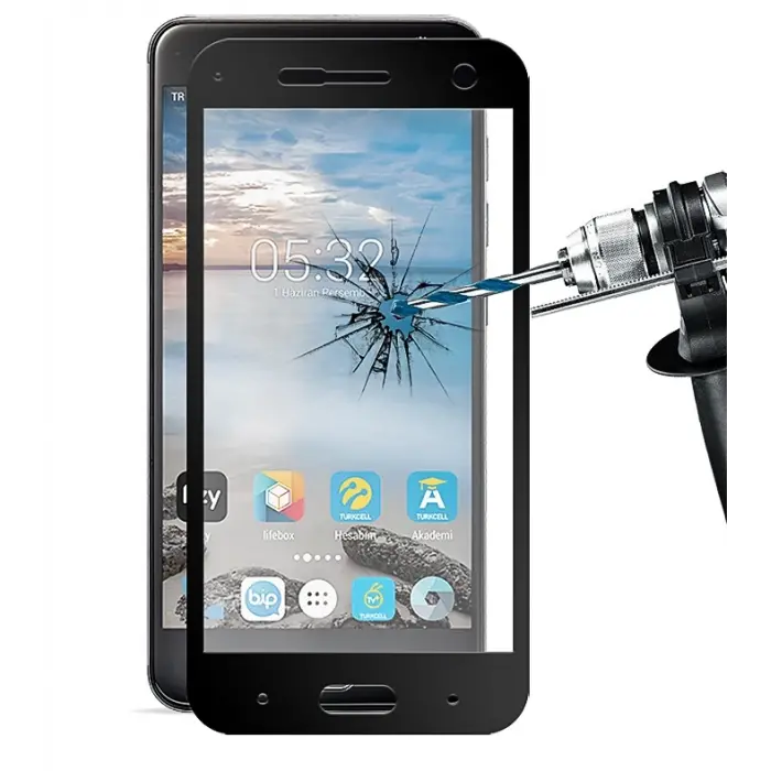Turkcell T80 3d Full Kaplama Kırılmaz Cam Ekran Koruyucu-(5775)