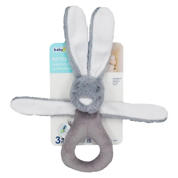  Tutmalı Peluş Mini Tavşan 842 Gri