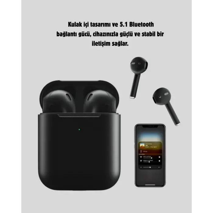 Tws Pro 5 Kablosuz Kulaklık – Bluetooth 5.1, Gürültü Engelleme, Uzun Pil Ömrü