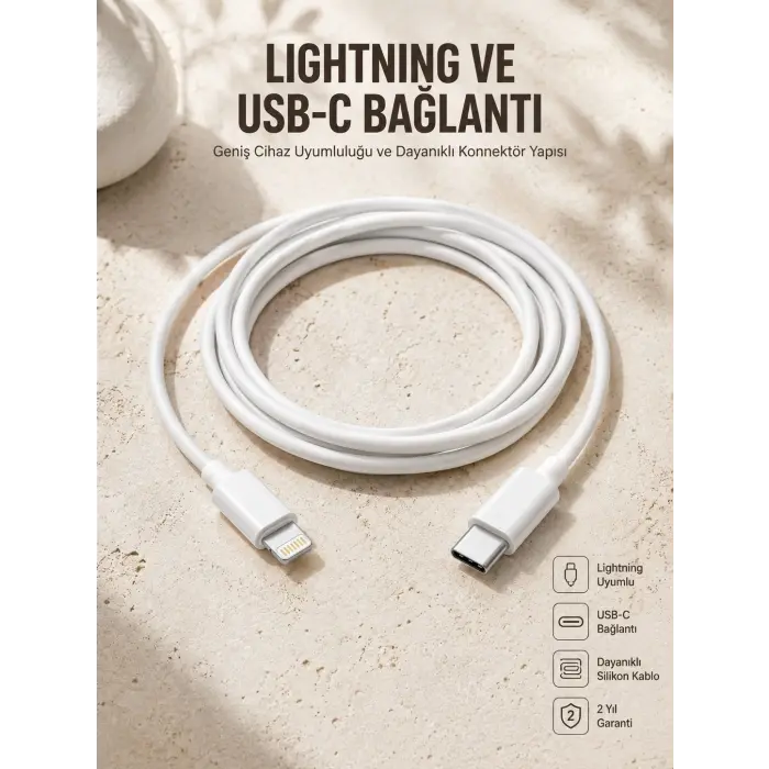 Type-C Ligtning 30W İOS Şarj Kablosu Hızlı Şarj Kablosu