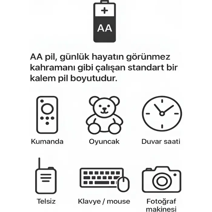 Type-c Şarjlı 2800mwh 1.5v Şarj Edilebilir 2’li Aa5 Kalın Pil - Lityum Iyon Batarya