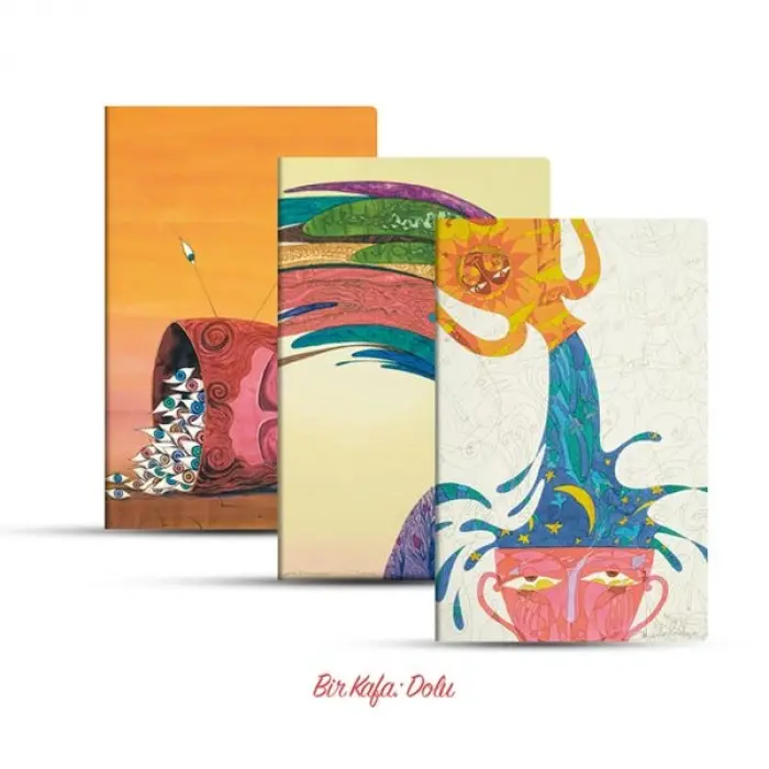 Üçlü Çizgisiz Defter Seti: Bir Kafa: Dolu