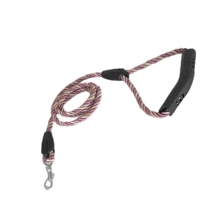 Üçlü Sarmallı Köpek Gezdirme Halatı 1 cm-120 cm Lila