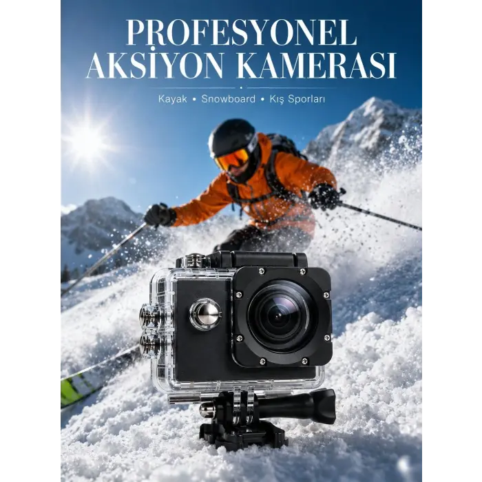 Ultra HD Video Çekimi İçin Profesyonel Aksiyon Kamerası