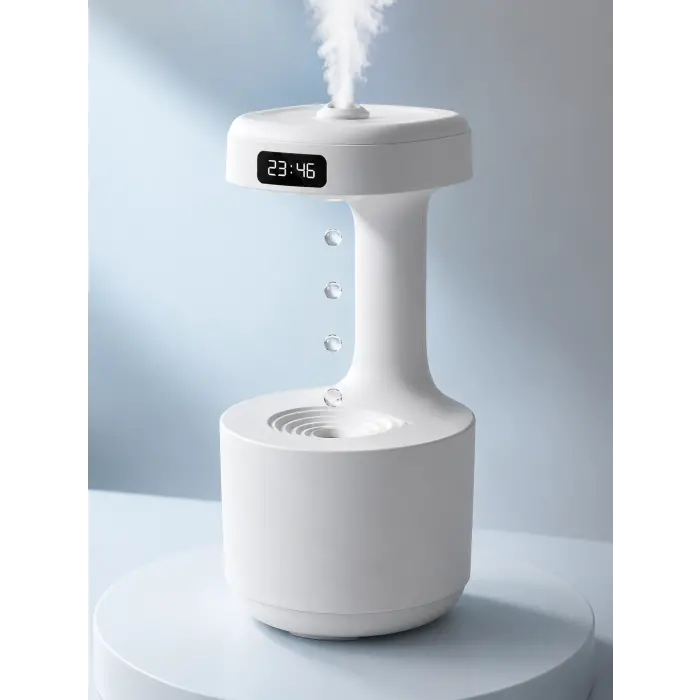 Ultrasonik Hava Nemlendirici 800 ml Aromaterapi Difüzör Ters Su Damlası Efektli