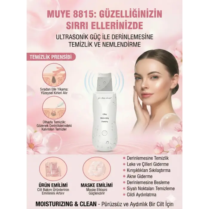 Ultrasonik Spatula Yüz  Siyah Nokta Temizleme