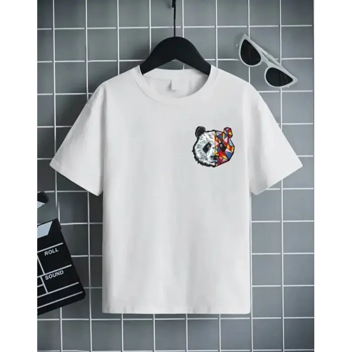 Unisex Çocuk Baskılı T-Shirt - Beyaz