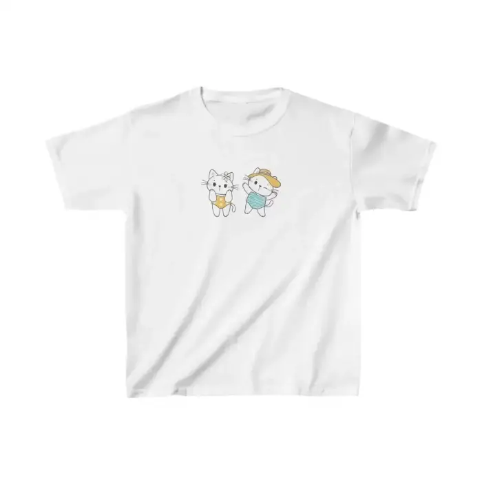 Unisex Çocuk Baskılı T-Shirt - Beyaz