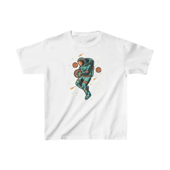 Unisex Çocuk Baskılı T-Shirt - Beyaz
