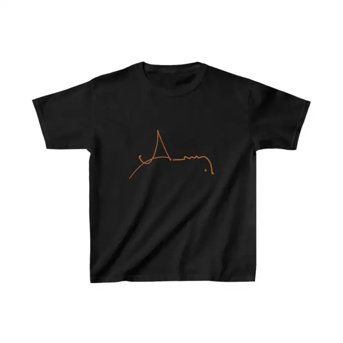 Unisex Çocuk Baskılı T-Shirt - Siyah