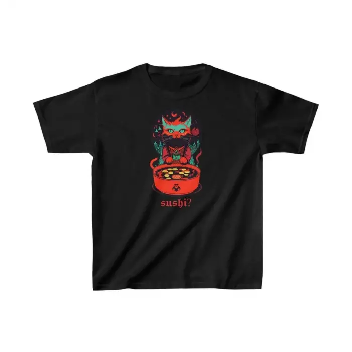 Unisex Çocuk Baskılı T-Shirt - Siyah