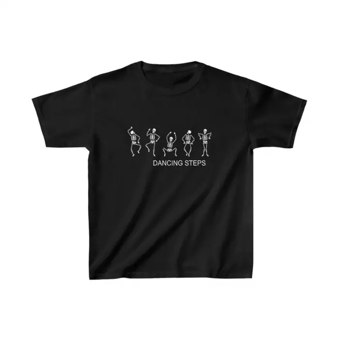 Unisex Çocuk Baskılı T-Shirt - Siyah