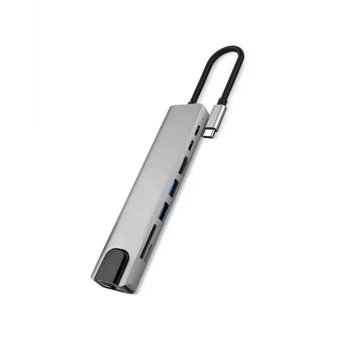 USB C Çoklu Port Adaptör HDMI USB Ethernet SD Kart Hub