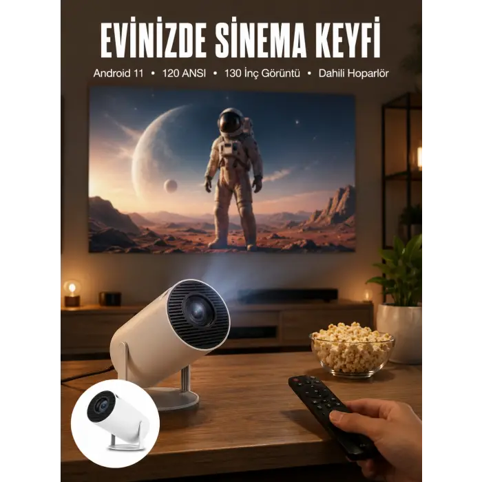 USB ve Kablosuz Bağlantı Özellikli 5000 Saat Ampul Ömürlü Projeksiyon Yeni Nesil